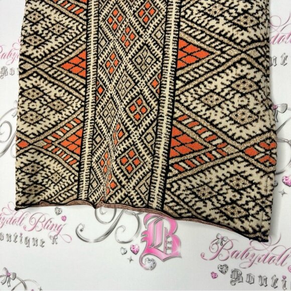 BcbgMAXAZRIA skirt stretchy bodycon boho tan brown orange formal luxury - Picture 10 of 10